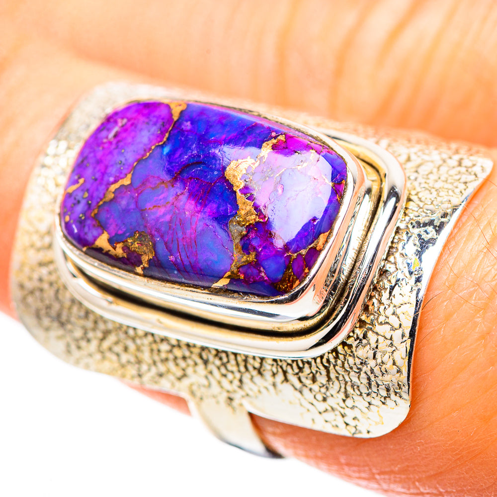 Purple Copper Composite Turquoise 925 Sterling Silver Ring Size 7.25 (925 Sterling Silver) RING137424