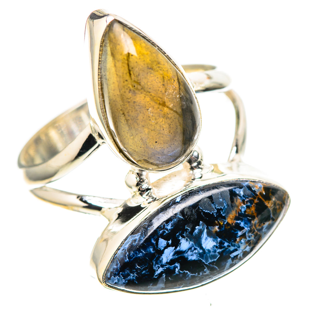 Pietersite, Labradorite 925 Sterling Silver Ring Size 8.5 (925 Sterling Silver) RING137505