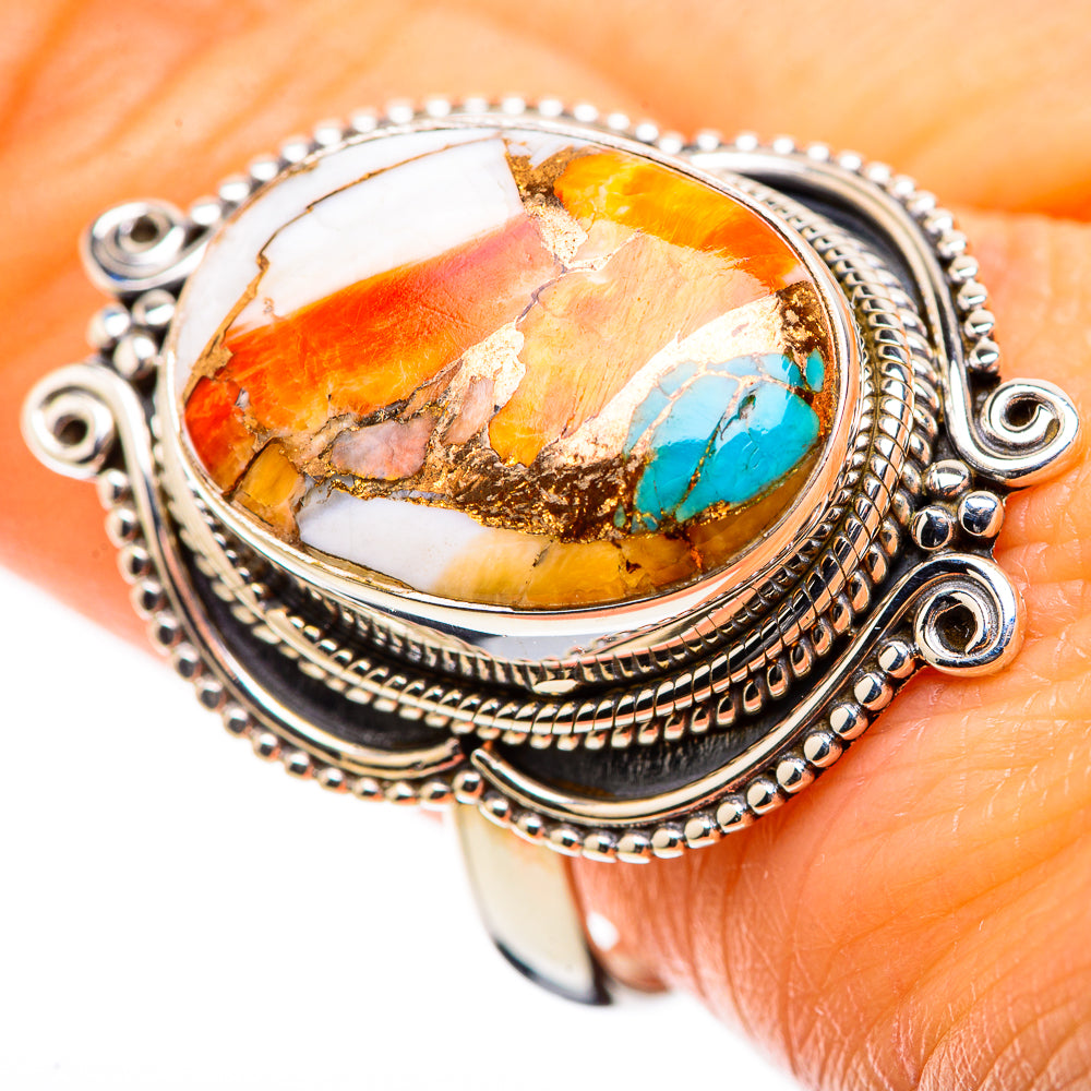 Anasilvercos Spiny Oyster Turquoise Ring Size 10.75 (925 Sterling Silver)