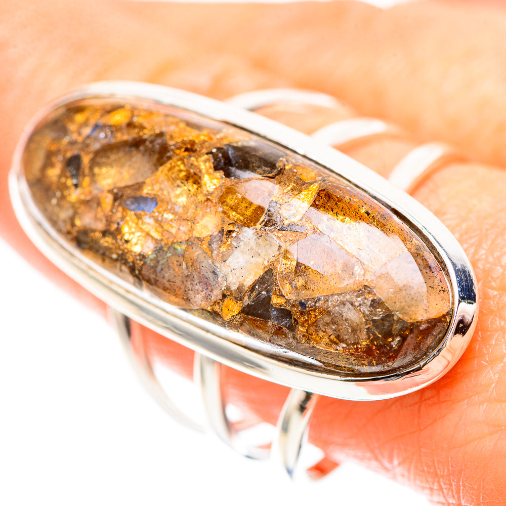 Large Brecciated Labradorite Ring Size 9.5 (925 Sterling Silver) RING136556