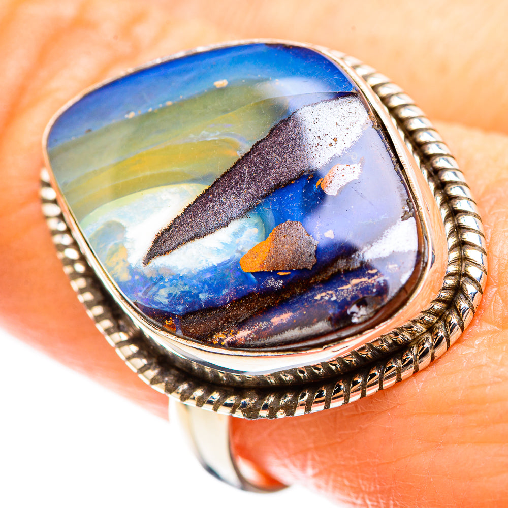 Australian Boulder Opal Ring Size 9 (925 Sterling Silver) RING136246