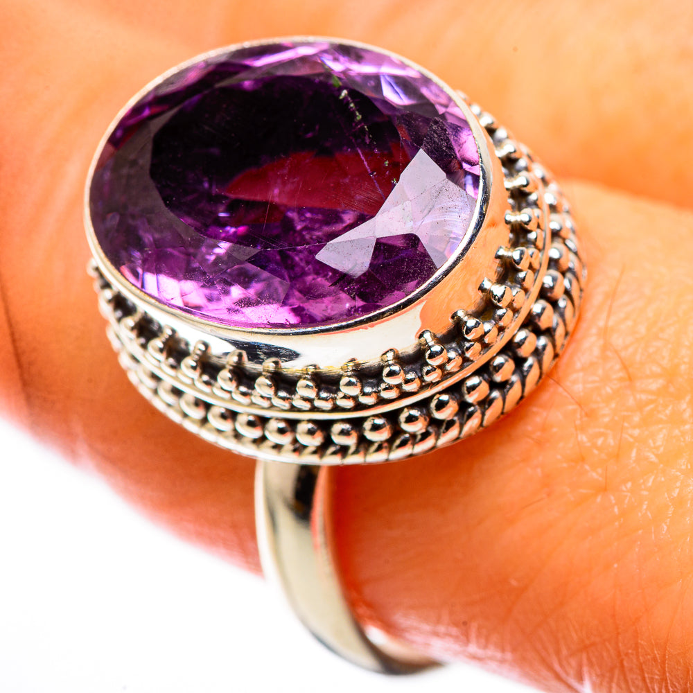 Faceted Amethyst Ring Size 9 (925 Sterling Silver) RING136067