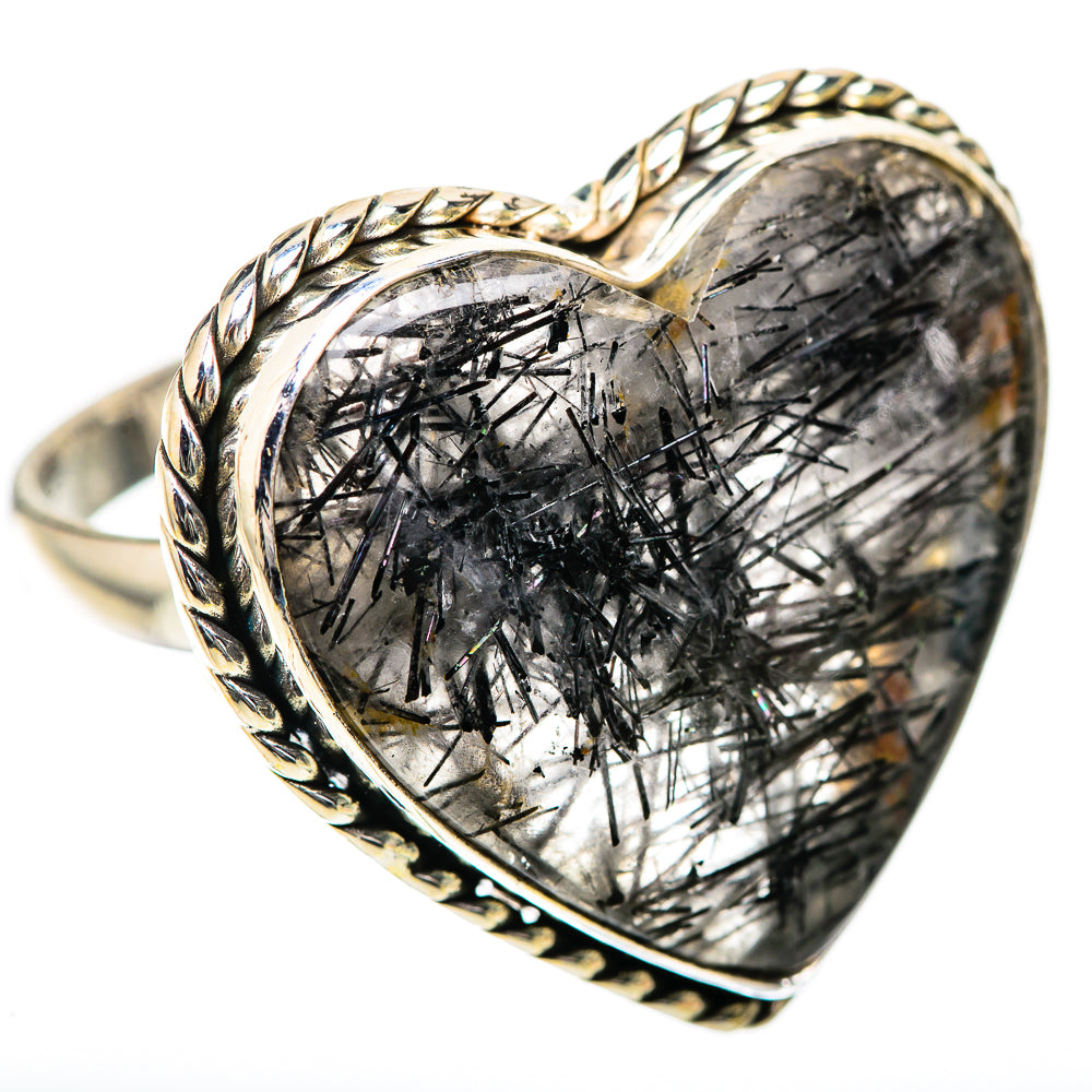 Large Tourmalinated Quartz Ring Size 12 (925 Sterling Silver) RING135992