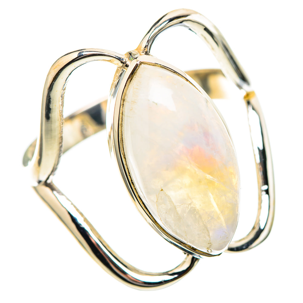Rainbow Moonstone Ring Size 9 (925 Sterling Silver) RING136628