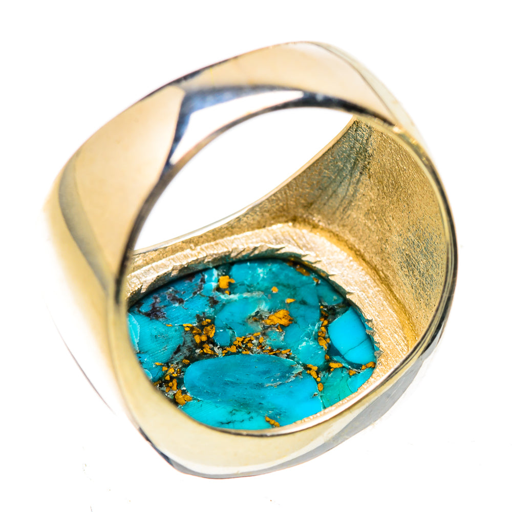 Blue Copper Composite Turquoise Ring Size 6.25 (925 Sterling Silver) RING135324
