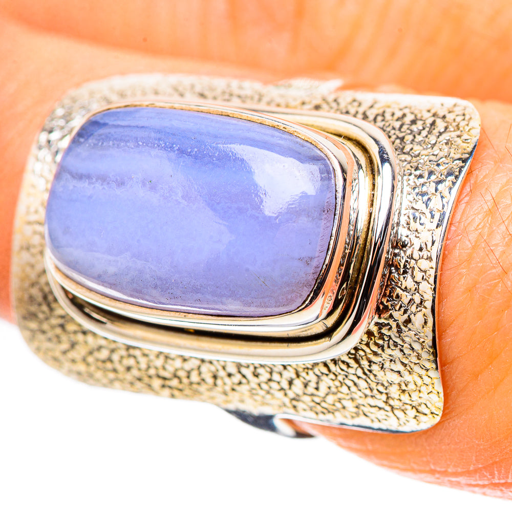 Blue Lace Agate 925 Sterling Silver Ring Size 7 (925 Sterling Silver) RING137656