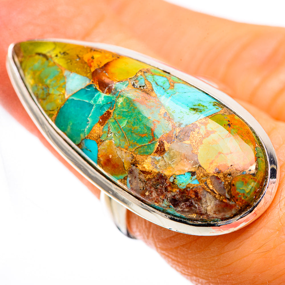 Large Blue Copper Composite Turquoise Ring Size 6.25 (925 Sterling Silver) RING135928