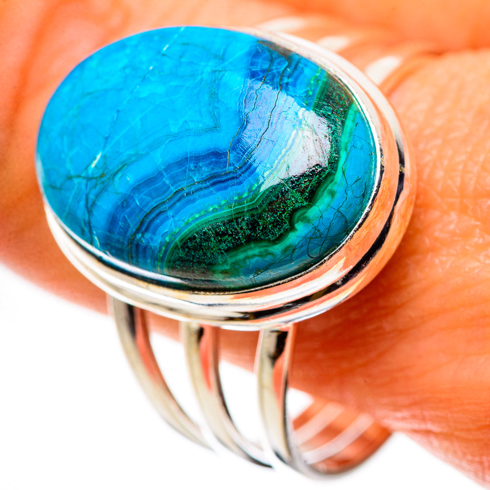 Malachite In Chrysocolla Ring Size 13 (925 Sterling Silver) RING134806