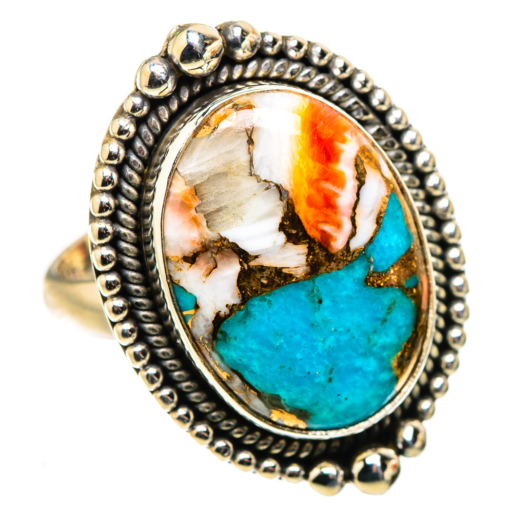 Spiny Oyster Turquoise Ring Size 8 (925 Sterling Silver) RING134906