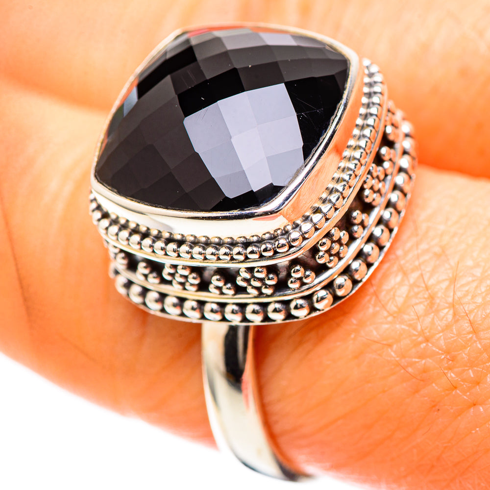 Black Onyx Ring Size 8.25 (925 Sterling Silver) RING136576