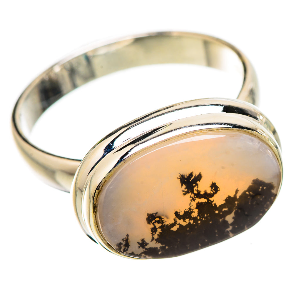 Scenic Dendritic Agate Ring Size 8 (925 Sterling Silver) RING135431
