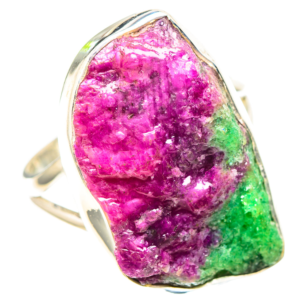 Large Rough Ruby Zoisite 925 Sterling Silver Ring Size 9.75 (925 Sterling Silver) RING137529