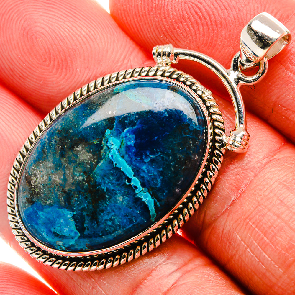 Shattuckite Pendant 1 7/8" (925 Sterling Silver) PD37149