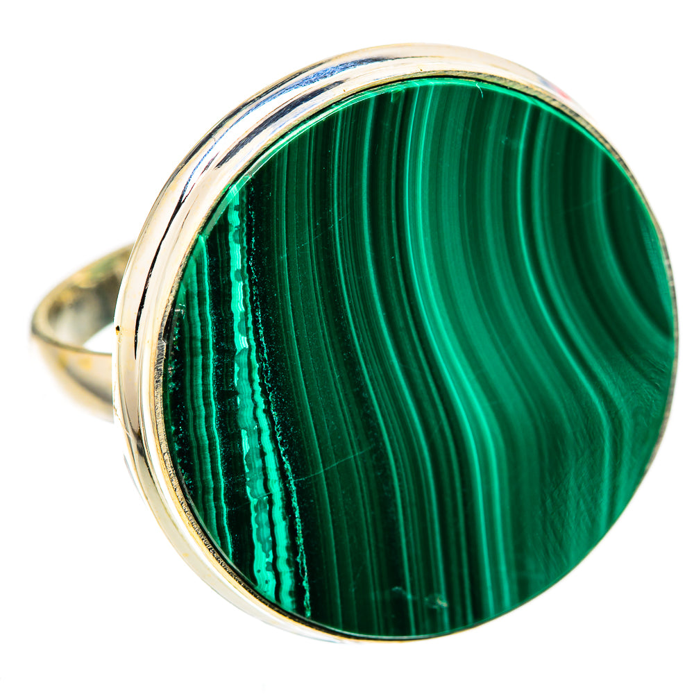Huge Malachite Ring Size 11 (925 Sterling Silver) RING136136
