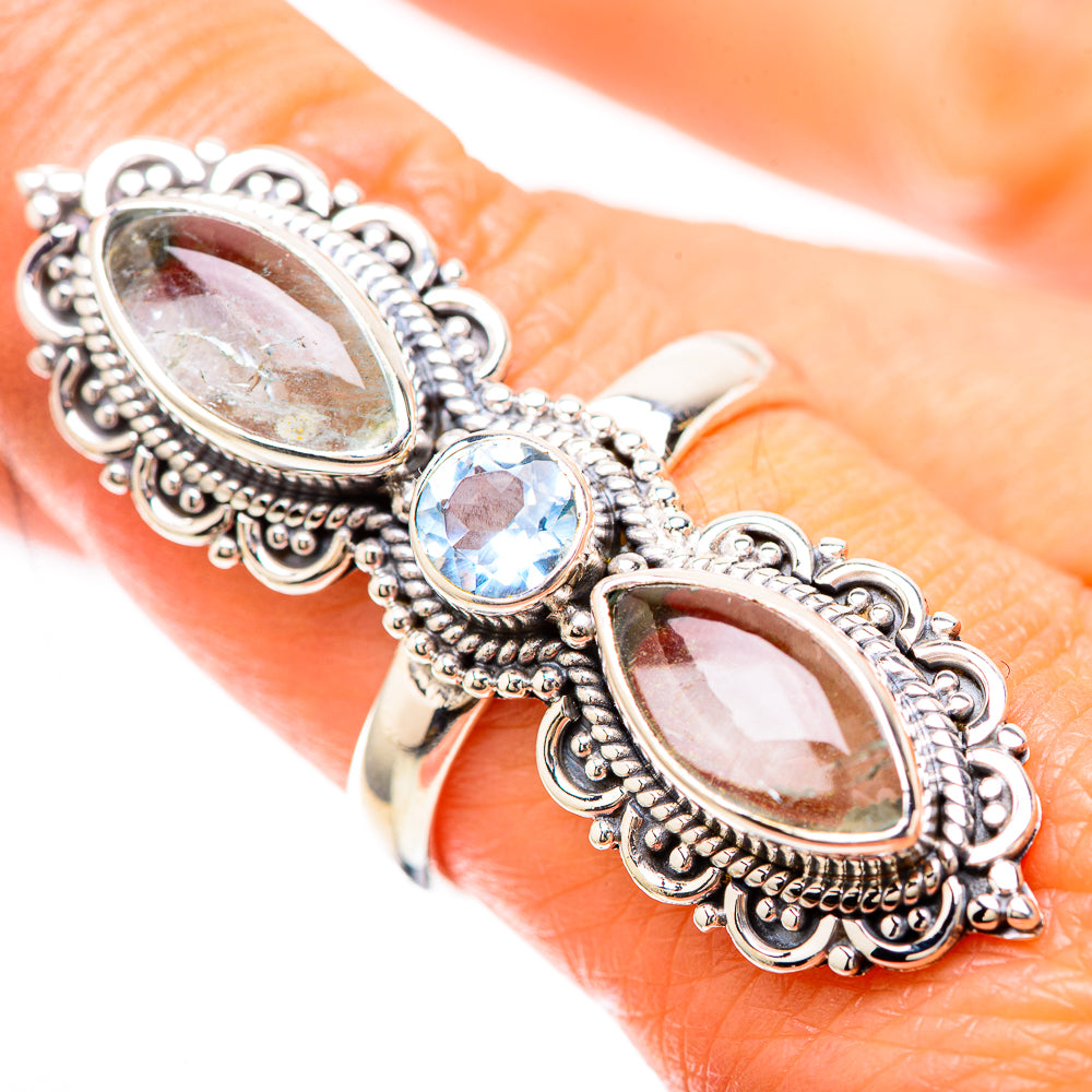 Large Aquamarine, Blue Topaz Ring Size 8.25 (925 Sterling Silver) RING136514