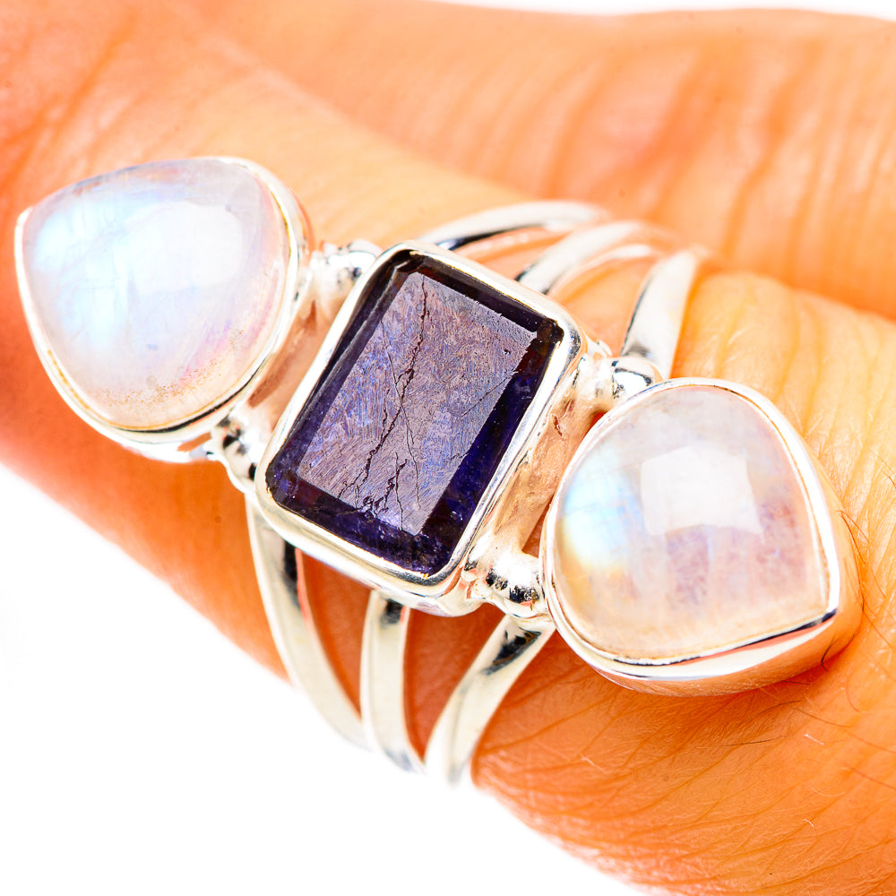 Tanzanite, Rainbow Moonstone Ring Size 6.75 (925 Sterling Silver) RING134889