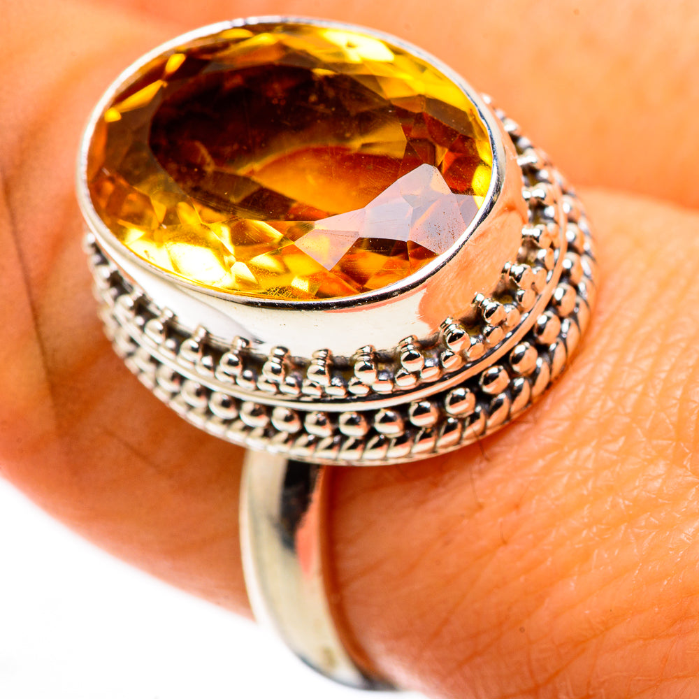 Mandarin Citrine Ring Size 8.25 (925 Sterling Silver) RING134788