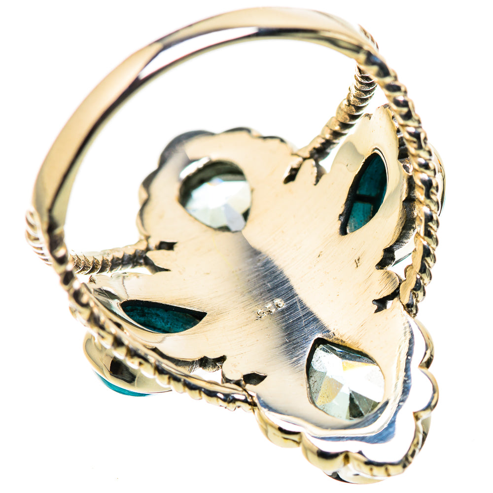 Large Blue Topaz, Sleeping Beauty Turquoise Ring Size 9.75 (925 Sterling Silver) RING134729