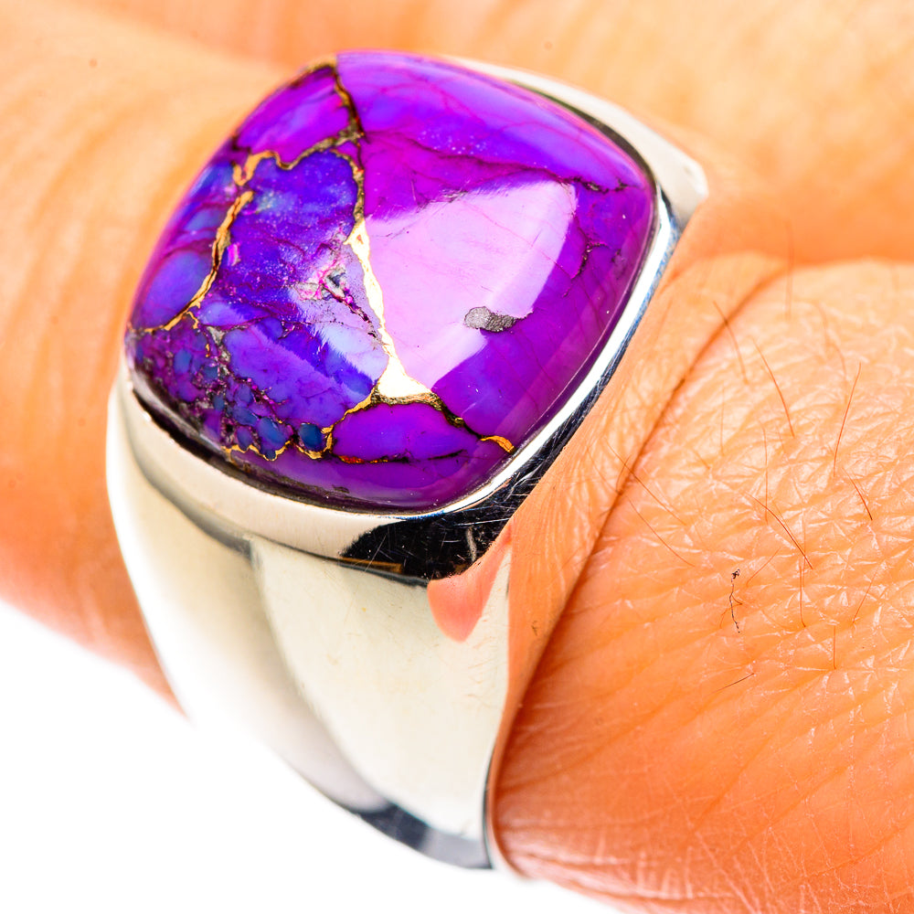 Purple Copper Composite Turquoise Ring Size 8.5 (925 Sterling Silver) RING136044