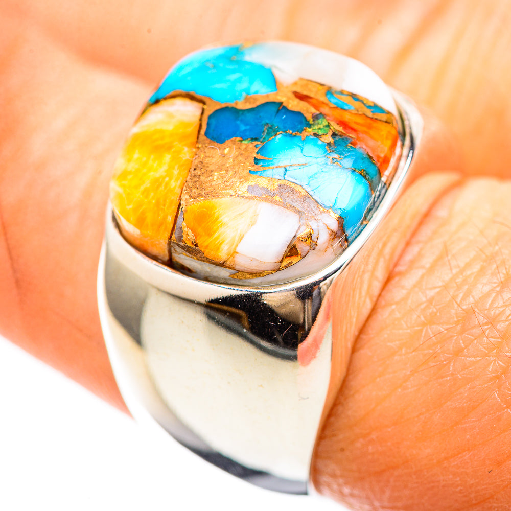 Spiny Oyster Turquoise Ring Size 7.25 (925 Sterling Silver) RING136402