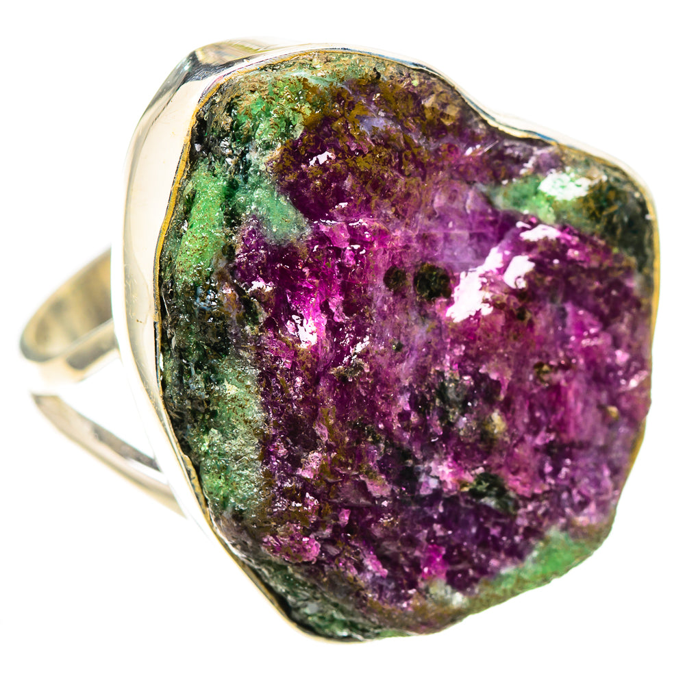 Large Rough Ruby Zoisite Ring Size 8.75 (925 Sterling Silver) RING136763
