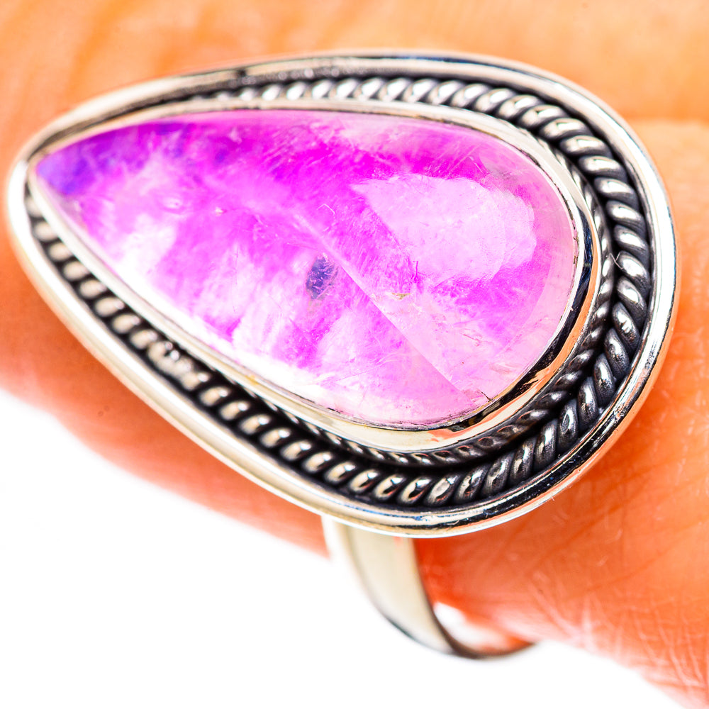 Large Pink Moonstone Ring Size 9.25 (925 Sterling Silver) RING136094