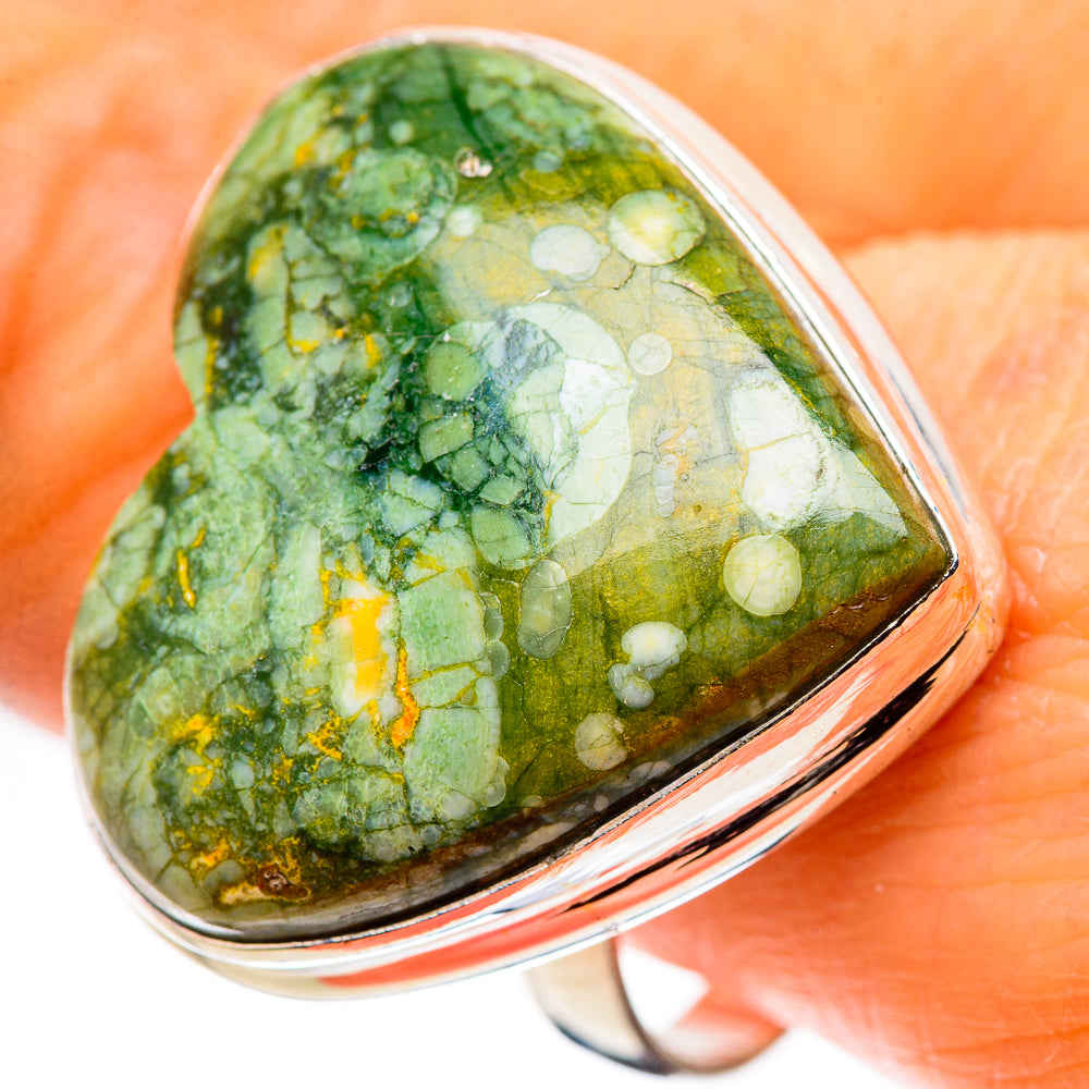 Large Rainforest Jasper Ring Size 10.75 (925 Sterling Silver) RING136107