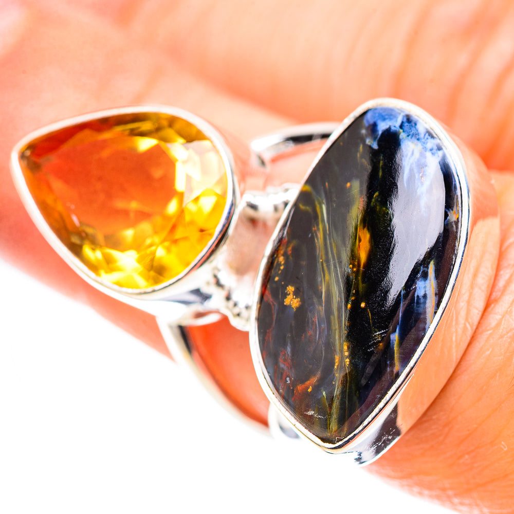 Large Pietersite, Citrine Ring Size 6 (925 Sterling Silver) RING136934