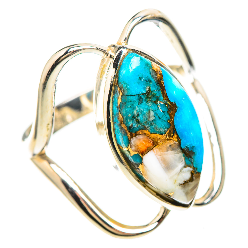 Spiny Oyster Turquoise Ring Size 8.5 (925 Sterling Silver) RING137112