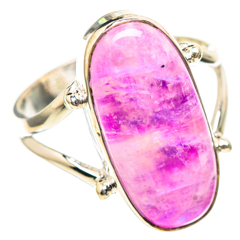 Pink Moonstone Ring Size 8 (925 Sterling Silver) RING136288