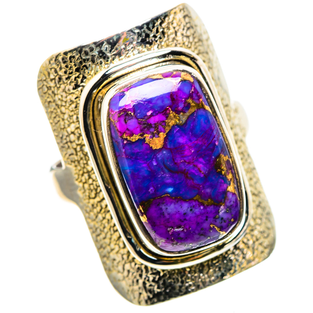 Purple Copper Composite Turquoise 925 Sterling Silver Ring Size 7.25 (925 Sterling Silver) RING137424