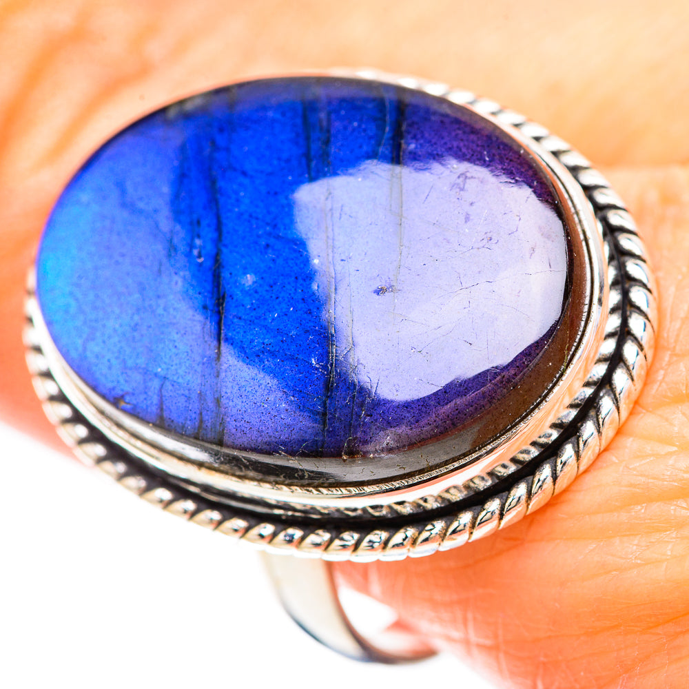 Large Labradorite Ring Size 10.25 (925 Sterling Silver) RING137143