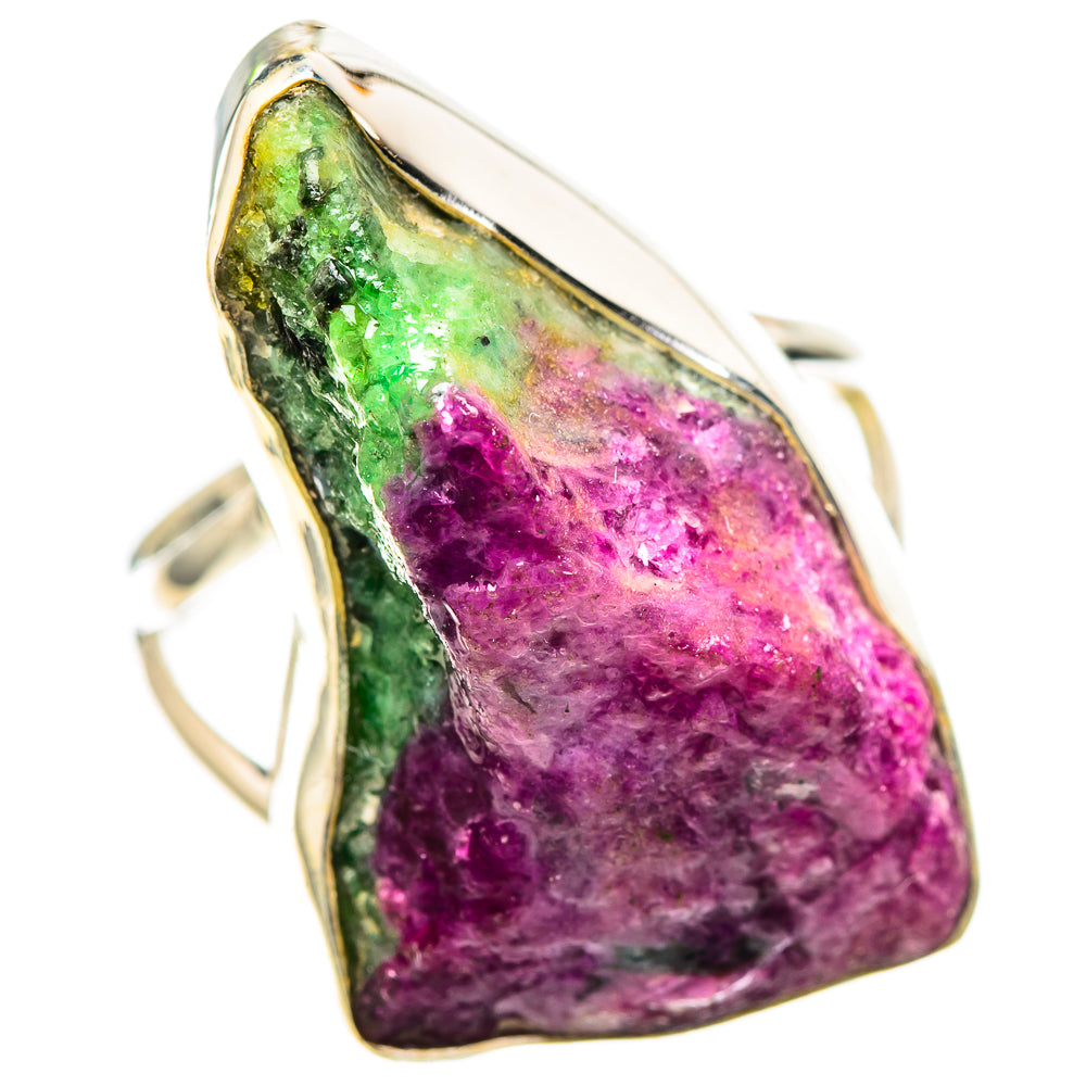 Large Rough Ruby Zoisite Ring Size 9.5 (925 Sterling Silver) RING136932