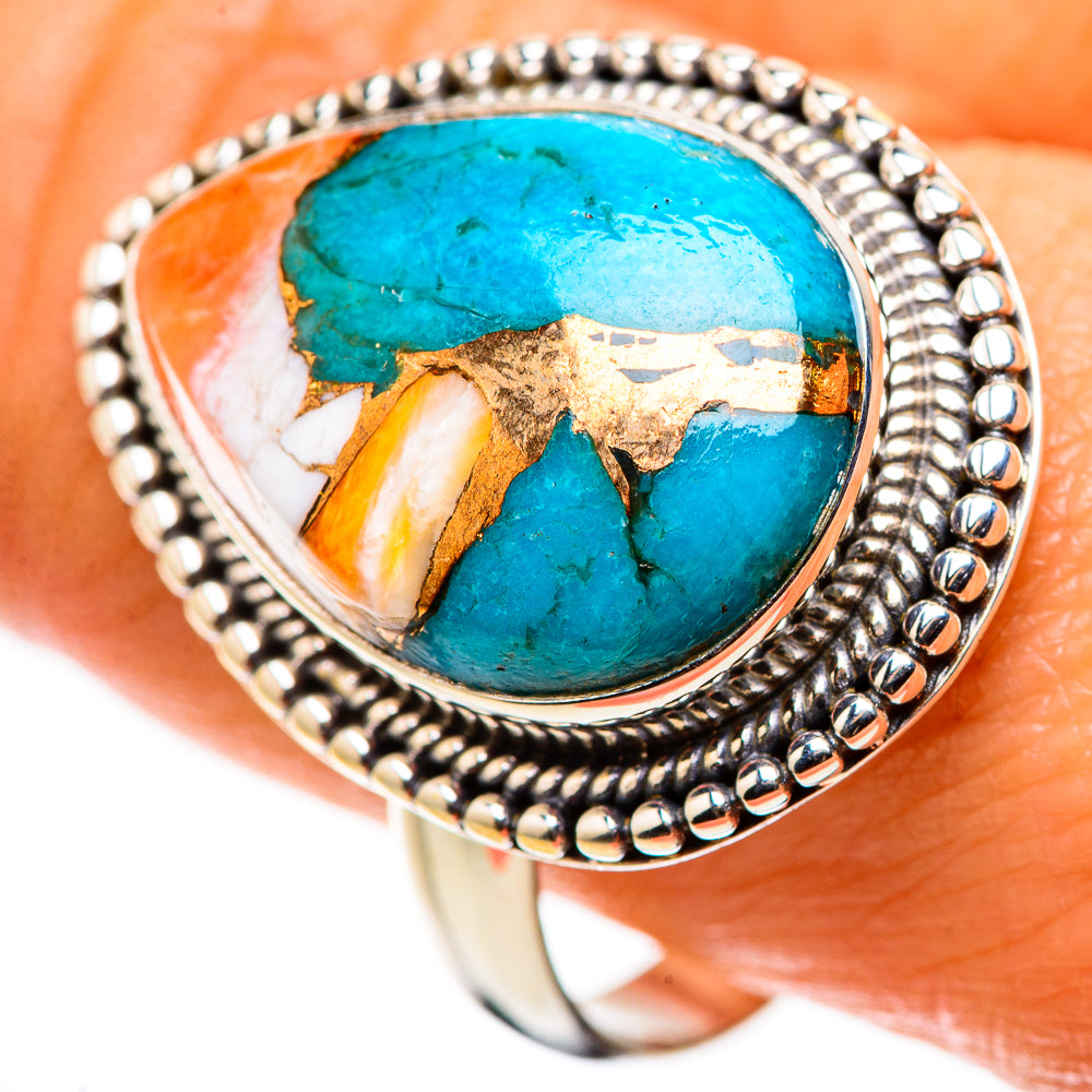 Spiny Oyster Turquoise Ring Size 10.75 (925 Sterling Silver) RING134860