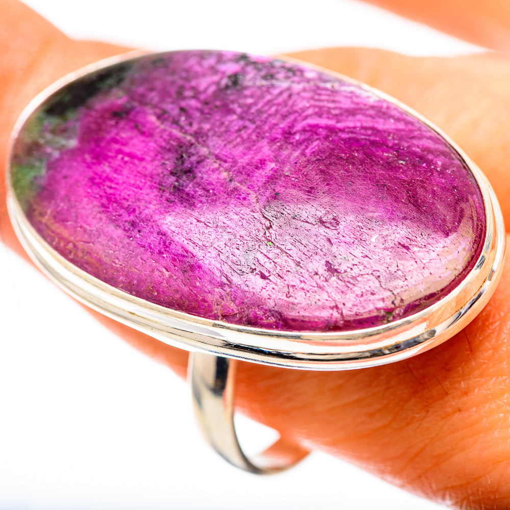 Gigantic Ruby Zoisite Ring Size 11 (925 Sterling Silver) RING136542