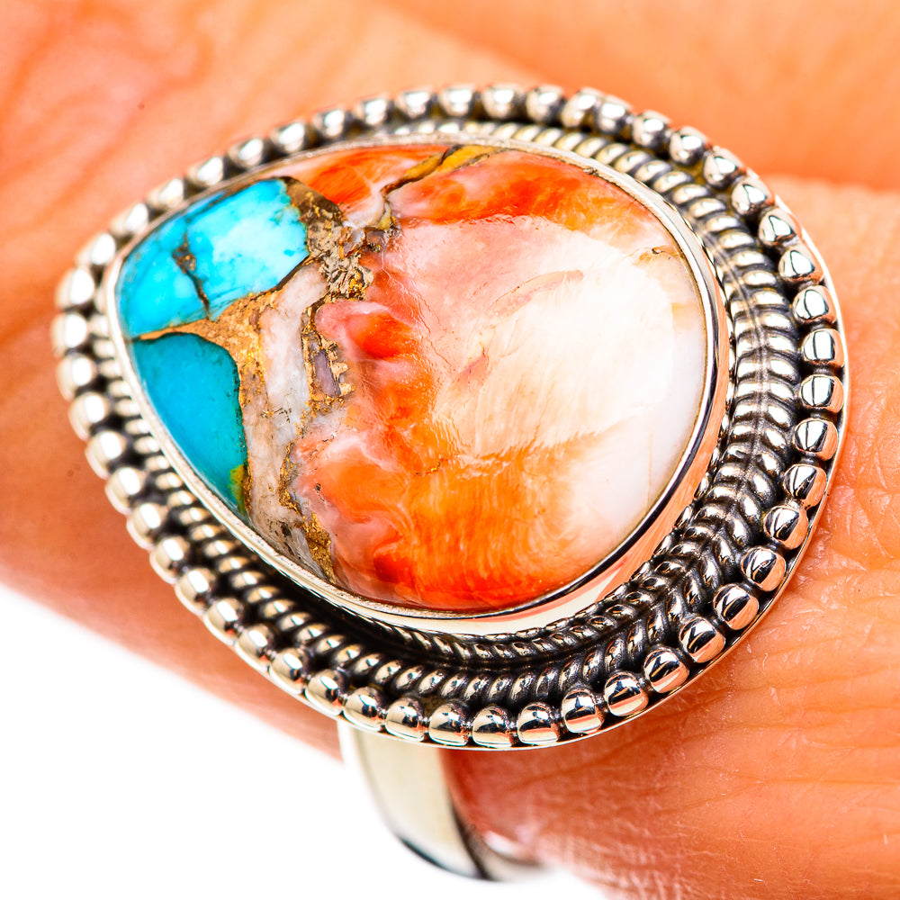 Spiny Oyster Turquoise Ring Size 9 (925 Sterling Silver) RING134669