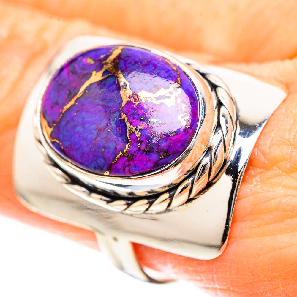 Purple Copper Composite Turquoise 925 Sterling Silver Ring Size 9.5 (925 Sterling Silver) RING137253