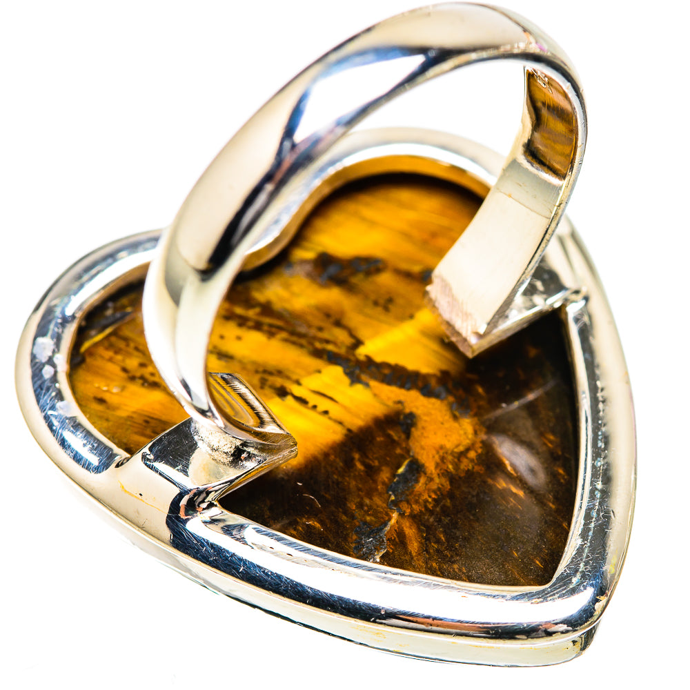 Large Tiger Eye Ring Size 8 (925 Sterling Silver) RING135982