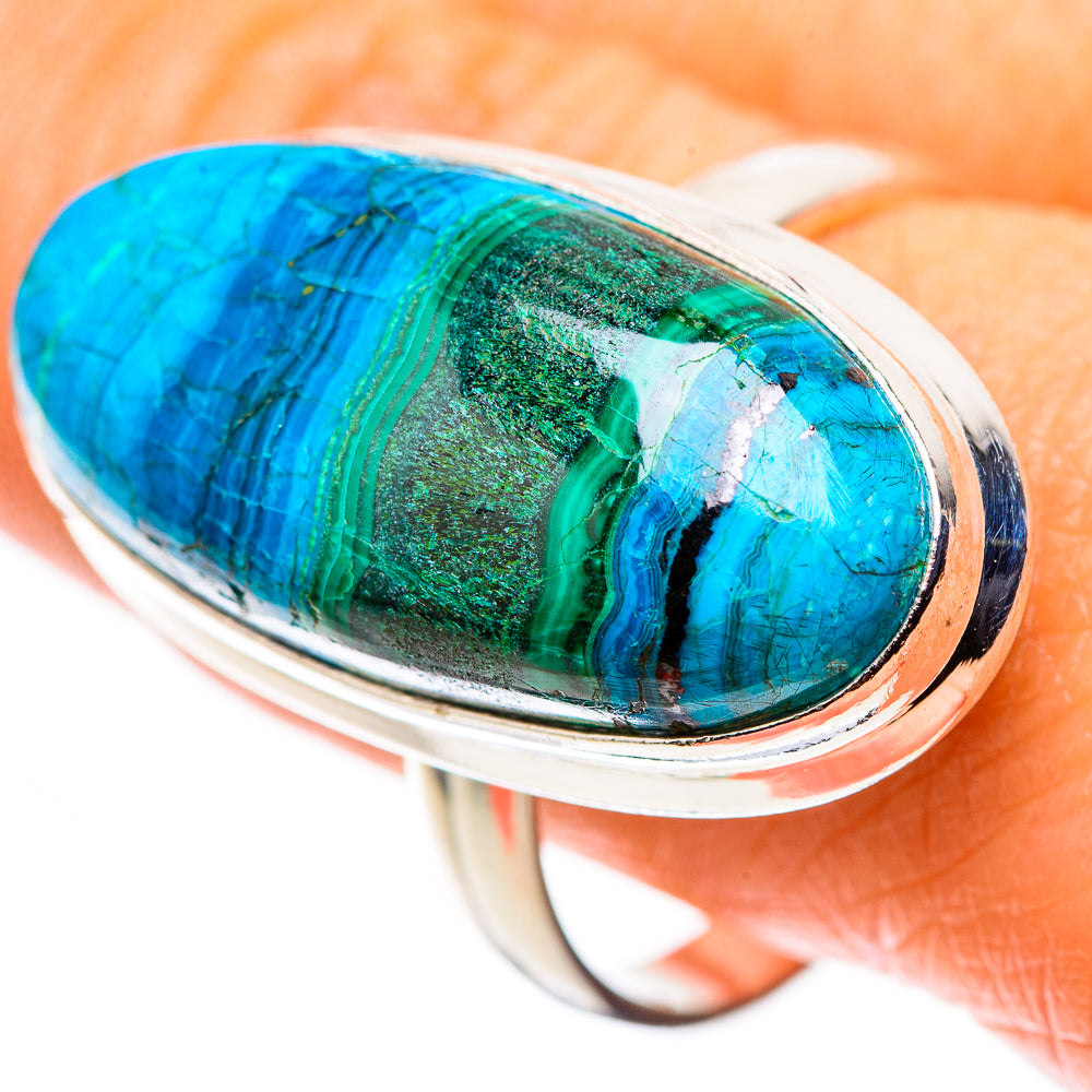 Large Malachite In Chrysocolla Ring Size 11 (925 Sterling Silver) RING136169