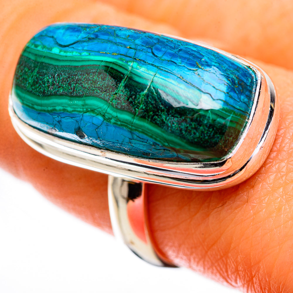 Malachite In Chrysocolla Ring Size 8.5 (925 Sterling Silver) RING135833