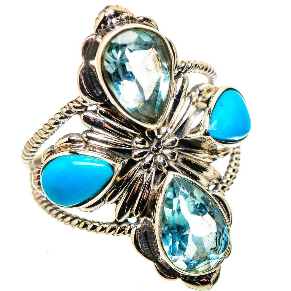 Blue Topaz, Sleeping Beauty Turquoise Ring Size 10 (925 Sterling Silver) RING134947
