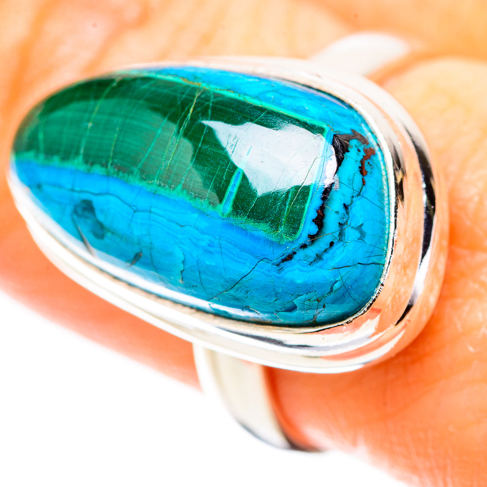 Malachite In Chrysocolla Ring Size 8.5 (925 Sterling Silver) RING135253