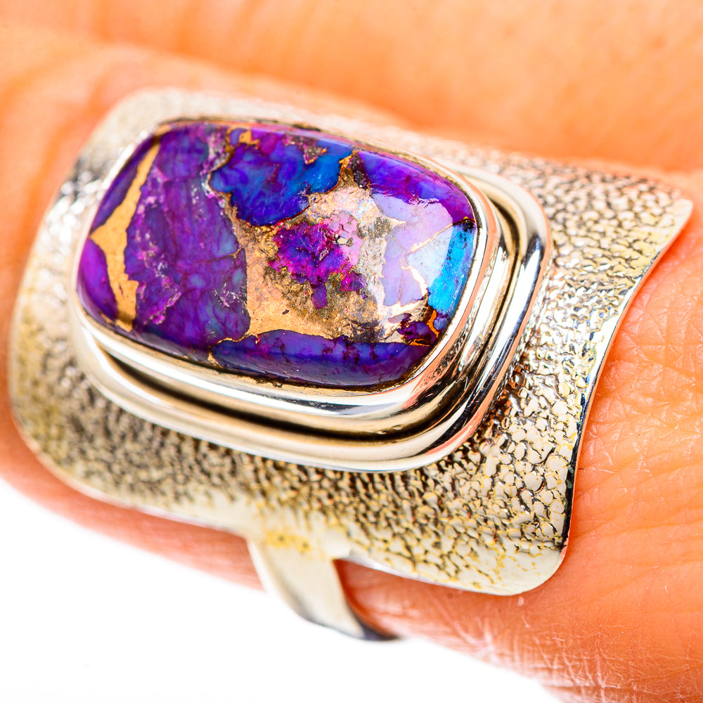 Purple Copper Composite Turquoise 925 Sterling Silver Ring Size 8.25 (925 Sterling Silver) RING137603
