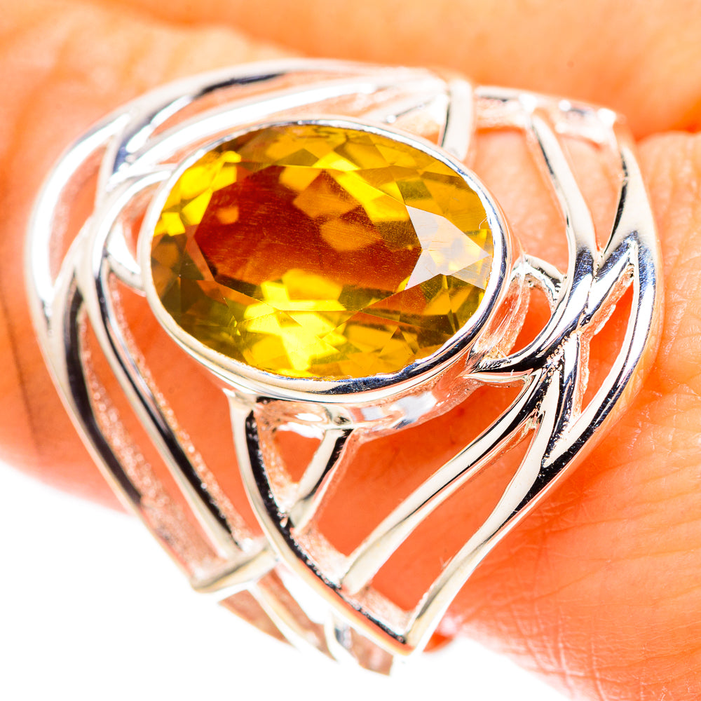 Faceted Citrine Ring Size 9 (925 Sterling Silver) RING136797