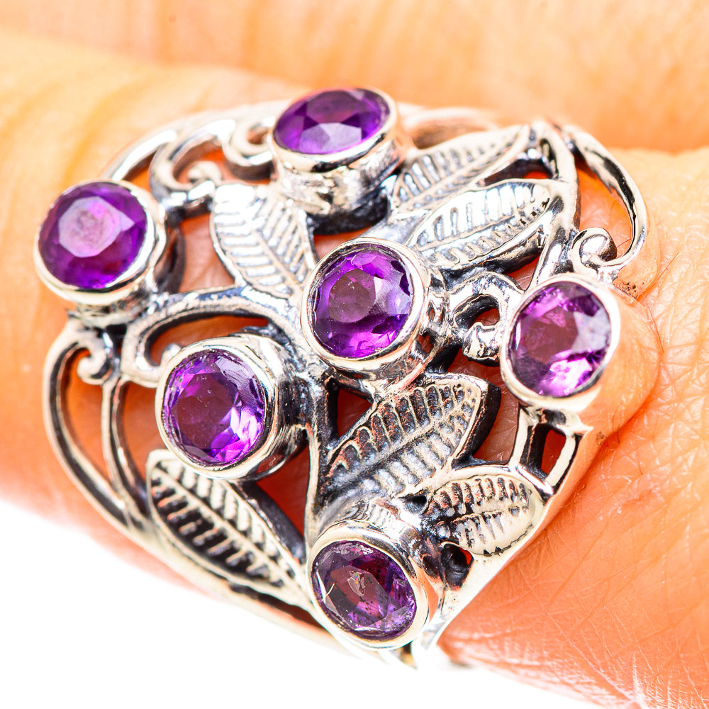 Faceted Amethyst 925 Sterling Silver Ring Size 8 (925 Sterling Silver) RING137388
