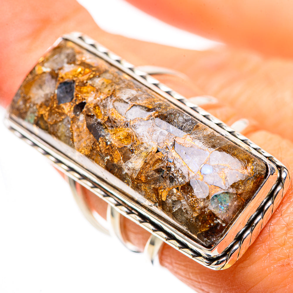 Large Brecciated Labradorite 925 Sterling Silver Ring Size 7 (925 Sterling Silver) RING137755