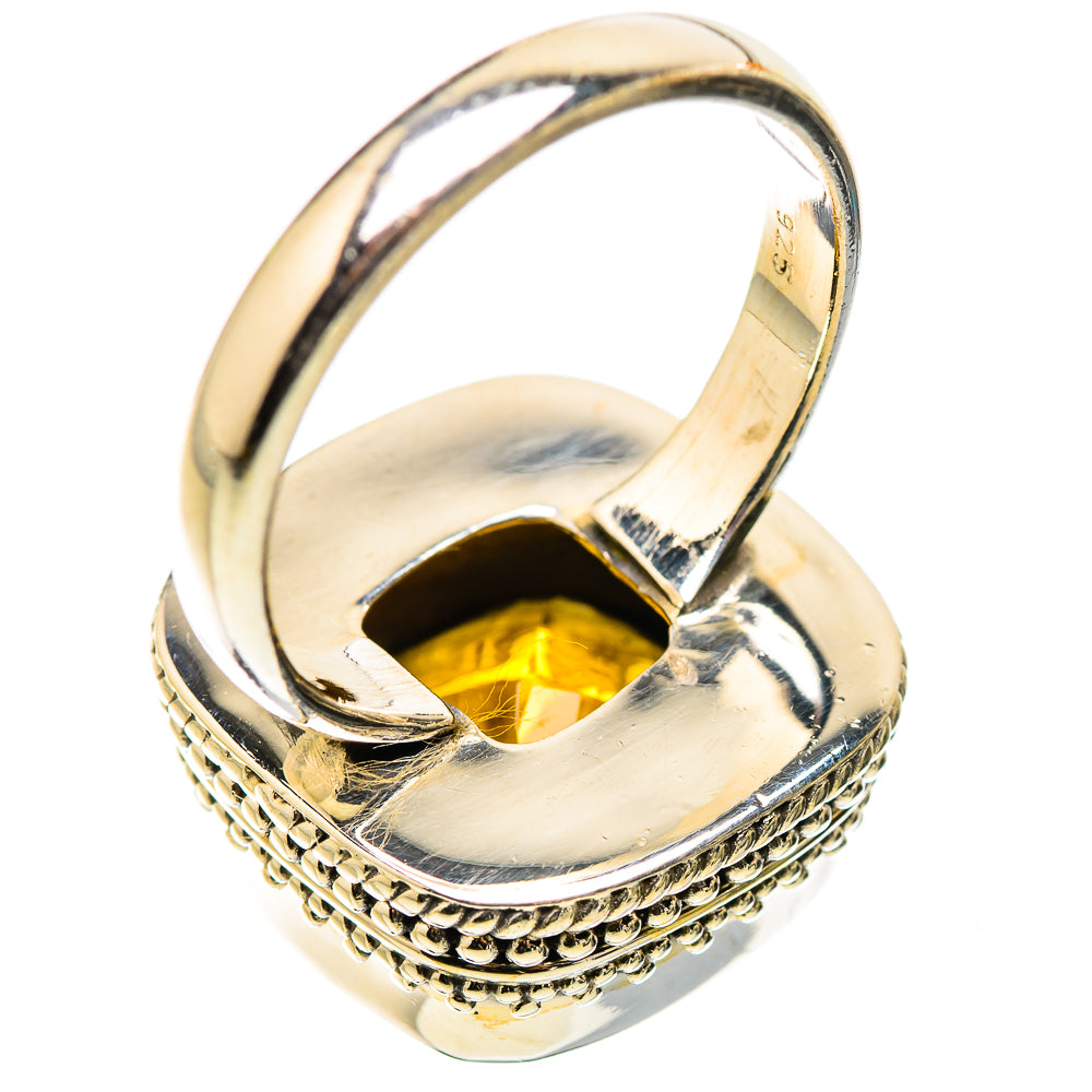 Anasilvercos Mandarin Citrine Ring Size 9 (925 Sterling Silver)