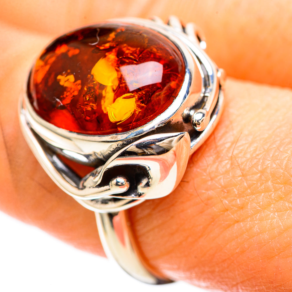 Baltic Amber Ring Size 8 (925 Sterling Silver) RING136420
