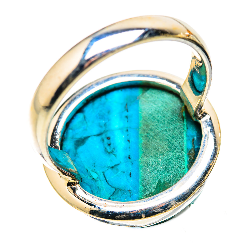 Anasilvercos Malachite In Chrysocolla Ring Size 8.75 (925 Sterling Silver)