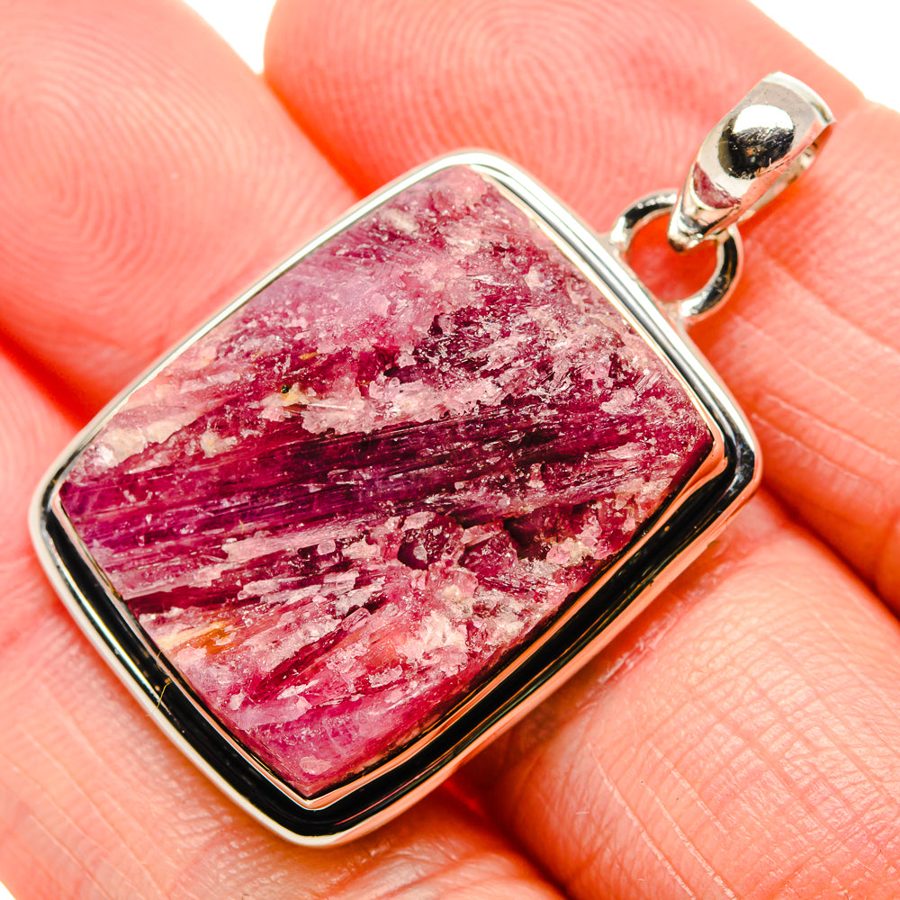 Rough Fuchsite Pendant 1 1/2" (925 Sterling Silver) PD36304